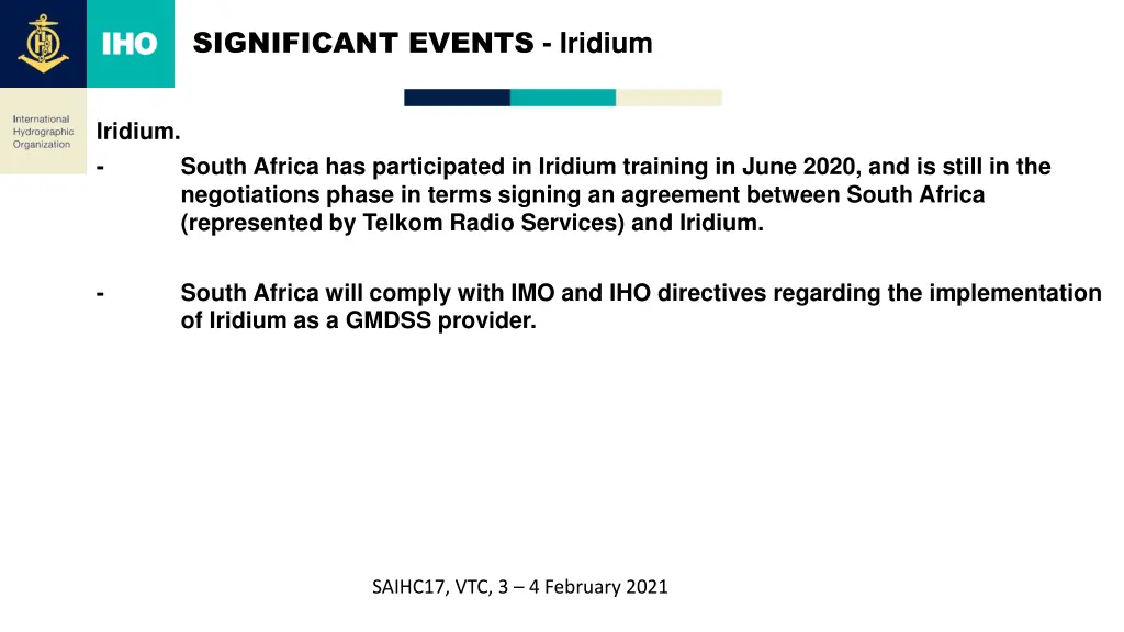 significant events iridium