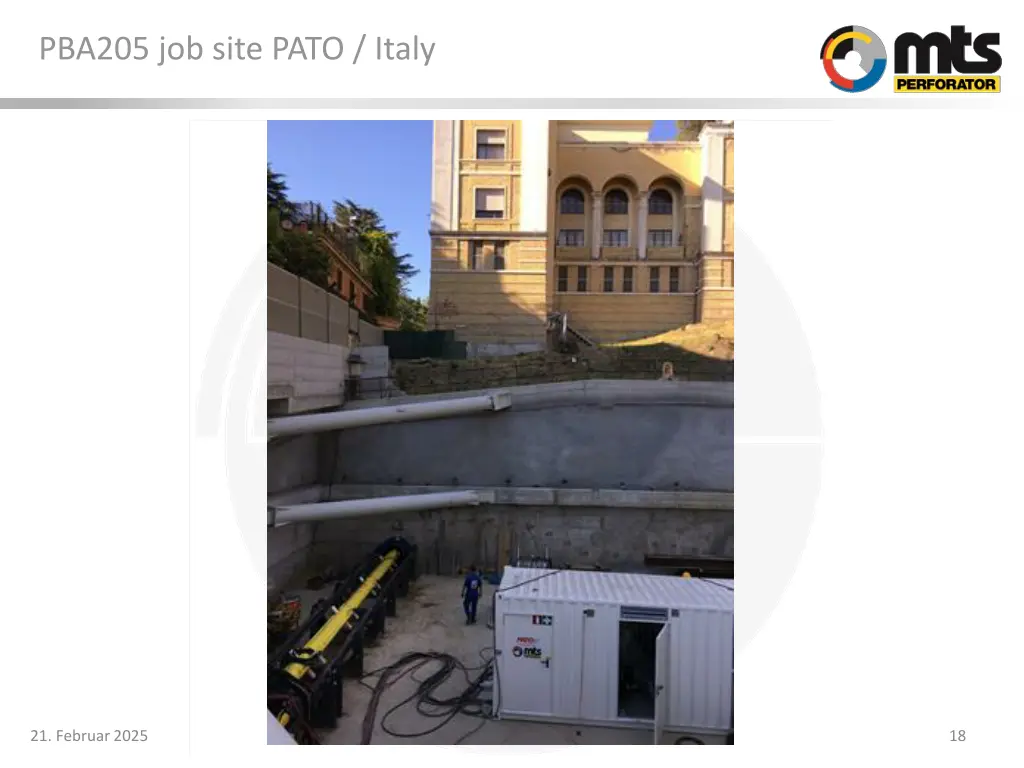 pba205 job site pato italy 2