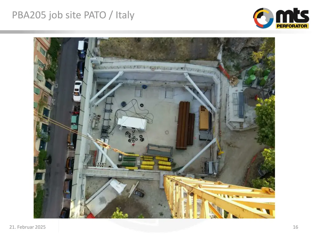pba205 job site pato italy