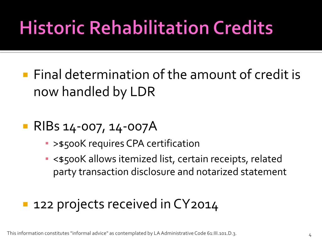 final determination of the amount of credit