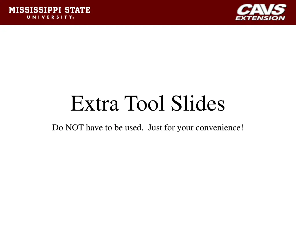 extra tool slides