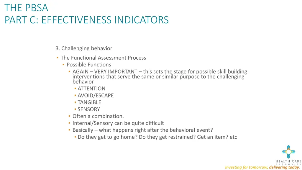 the pbsa part c effectiveness indicators 11