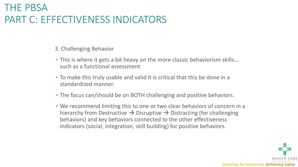 the pbsa part c effectiveness indicators 4