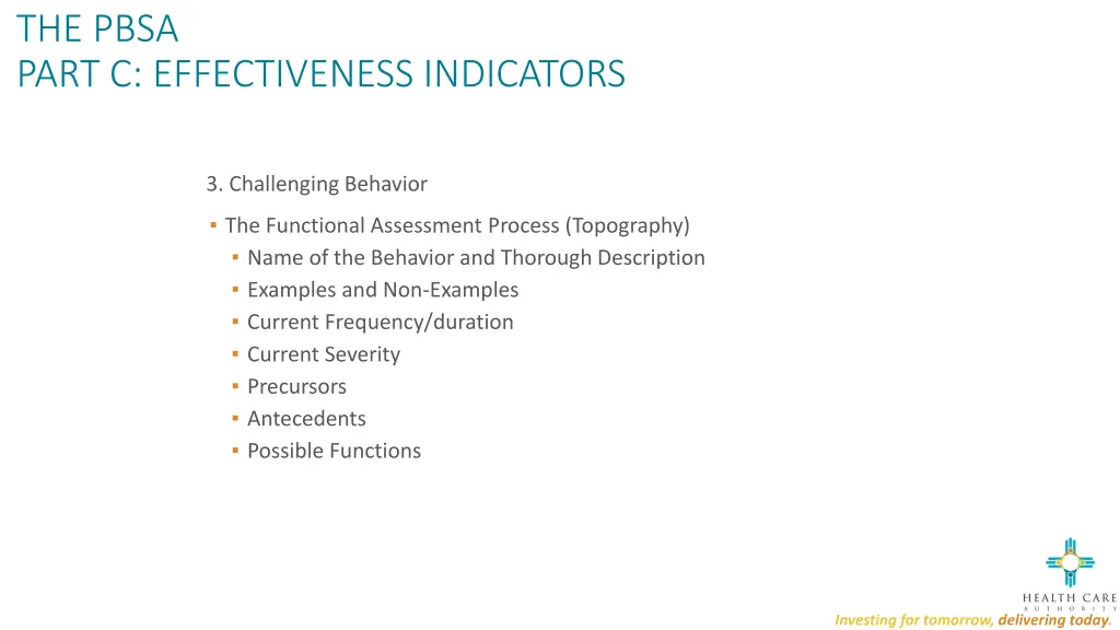 the pbsa part c effectiveness indicators 6