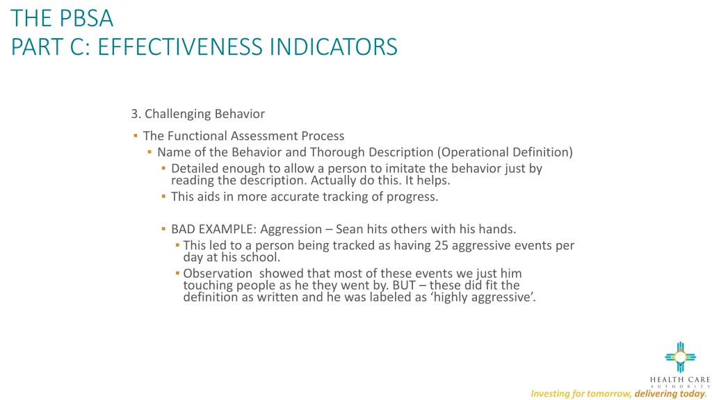 the pbsa part c effectiveness indicators 7