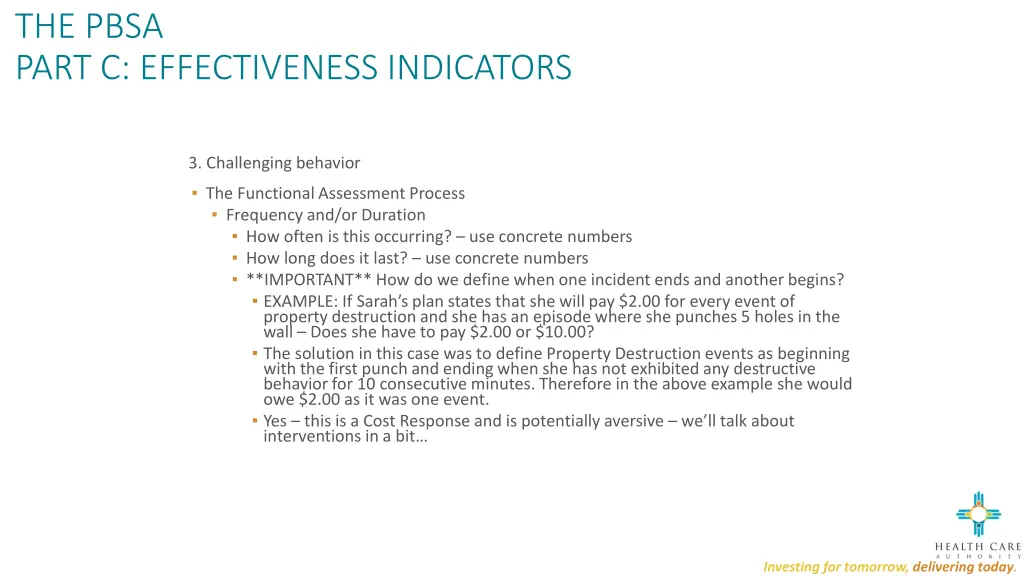 the pbsa part c effectiveness indicators 9