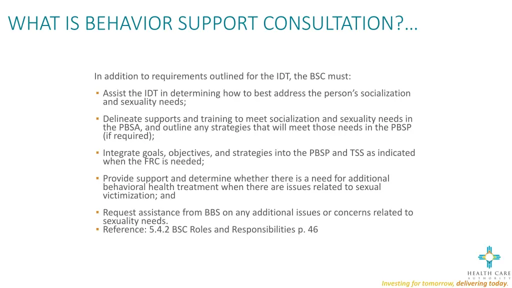 what is behavior support consultation 2
