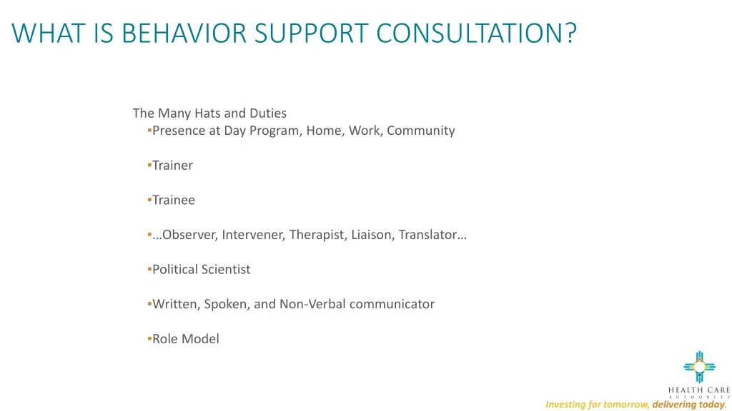 what is behavior support consultation 3