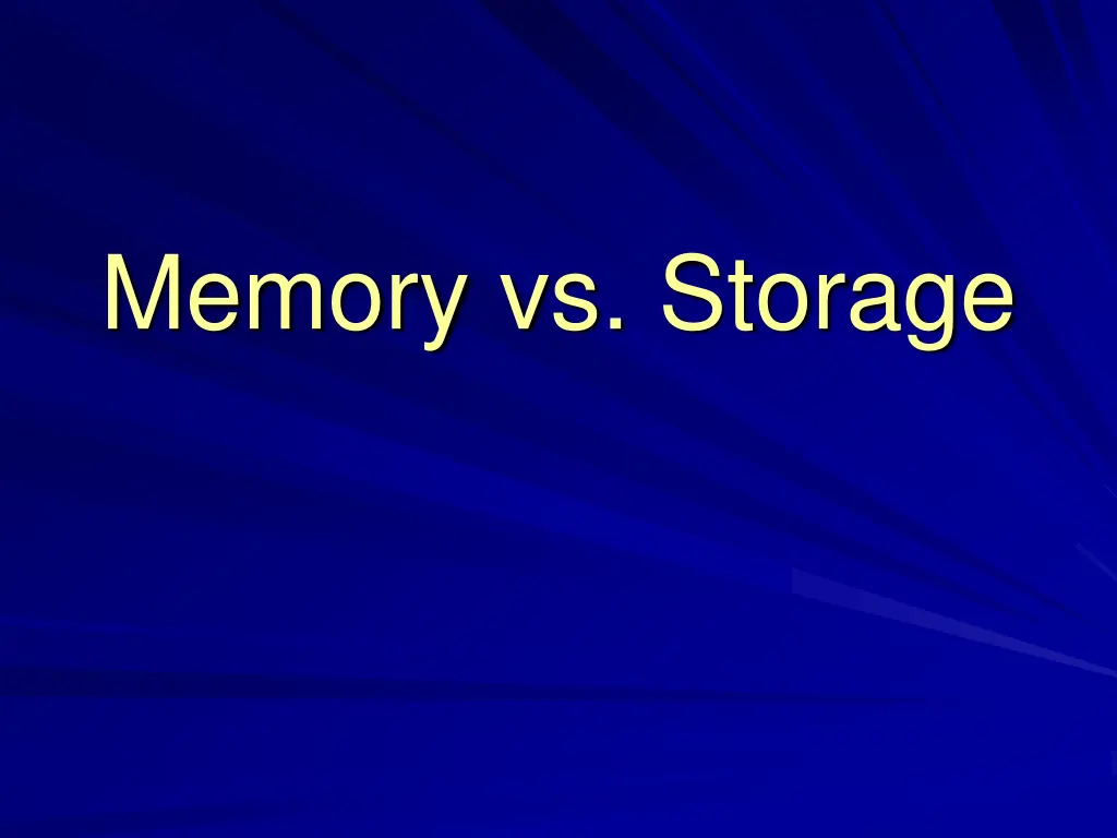 memory vs storage