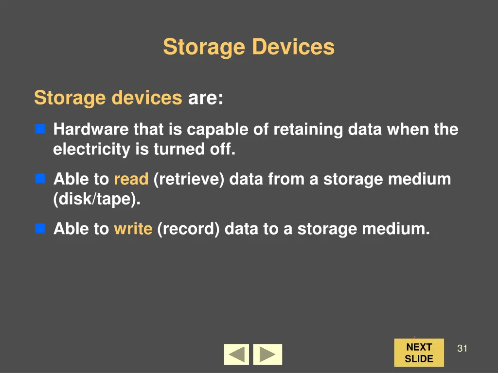 storage devices