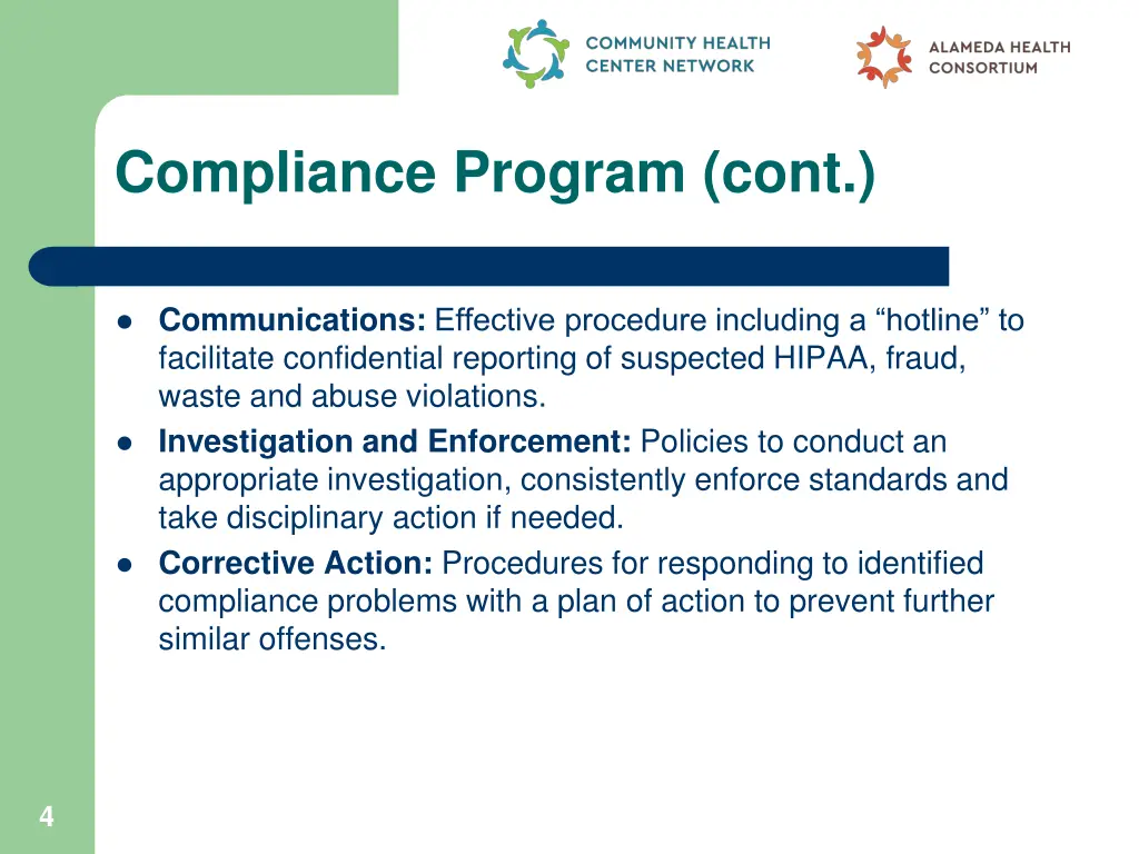compliance program cont