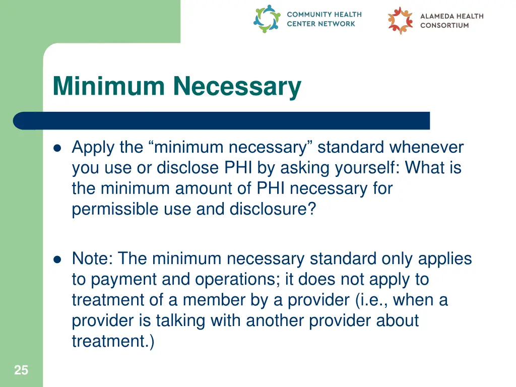 minimum necessary