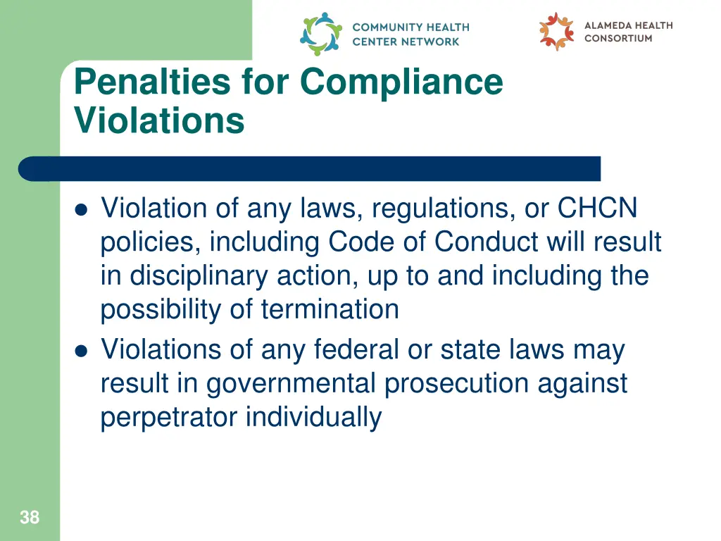 penalties for compliance violations