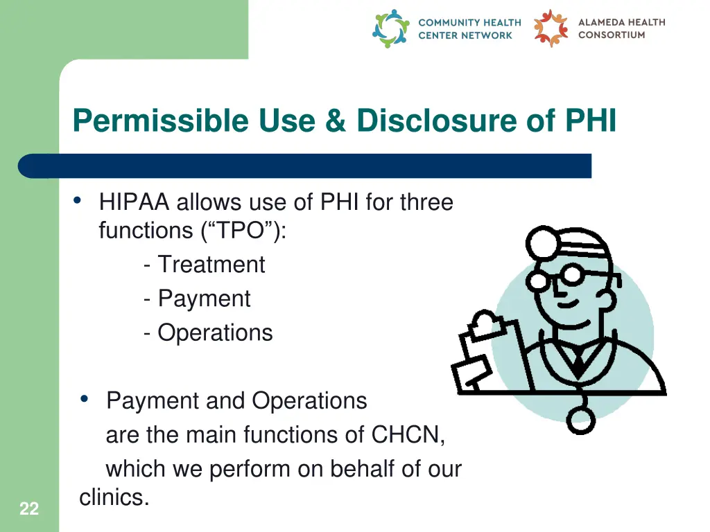permissible use disclosure of phi