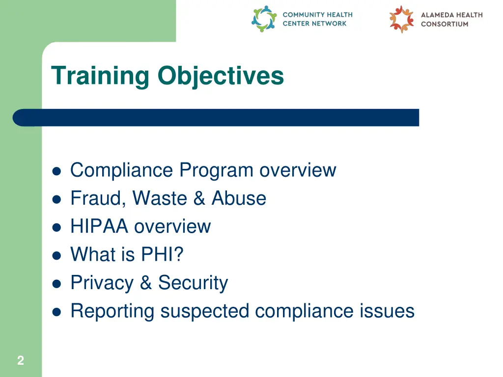 training objectives