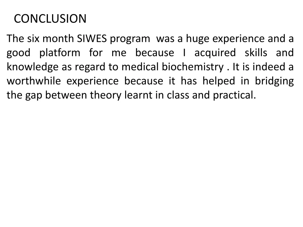 conclusion