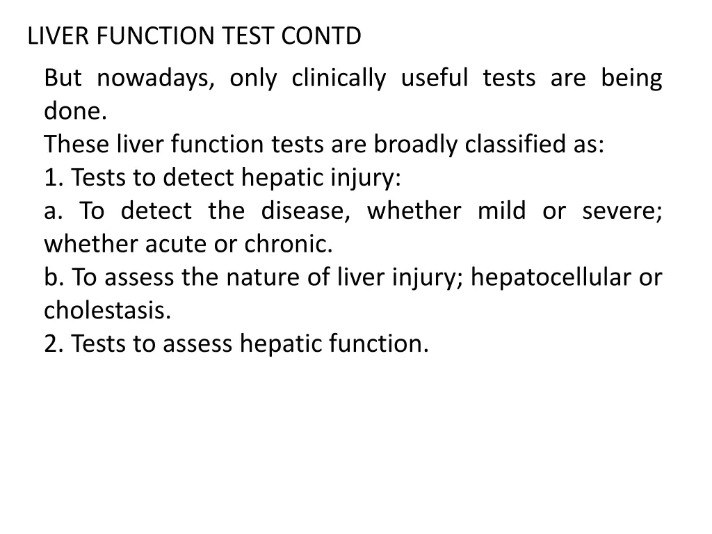 liver function test contd