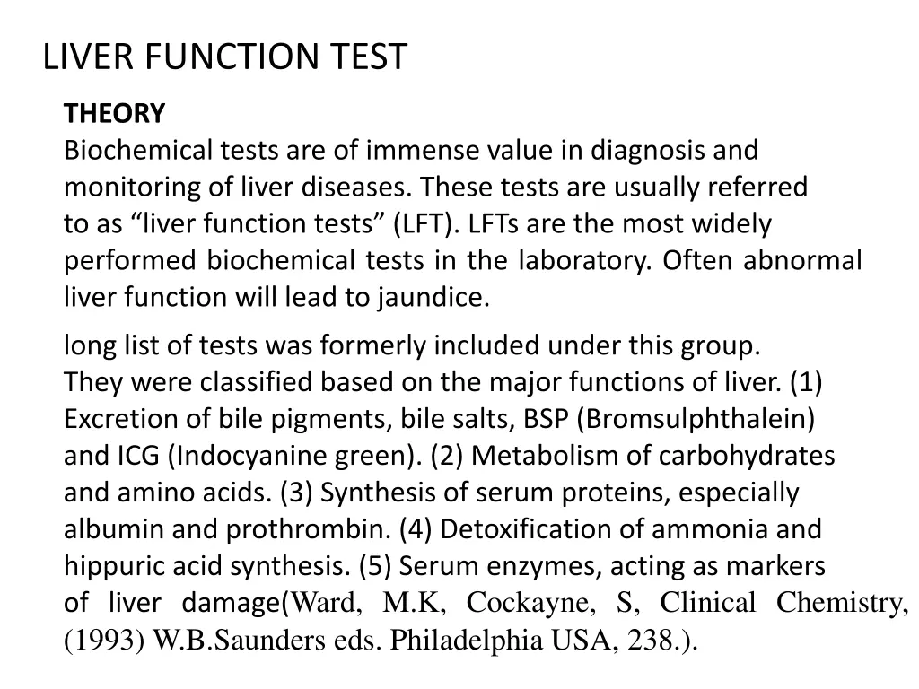 liver function test