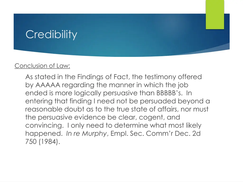 credibility 1