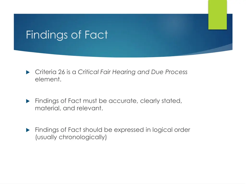 findings of fact