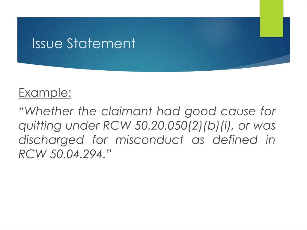 issue statement 1