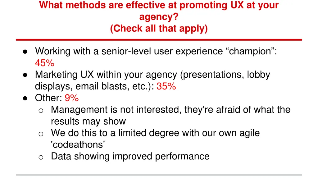what methods are effective at promoting 1