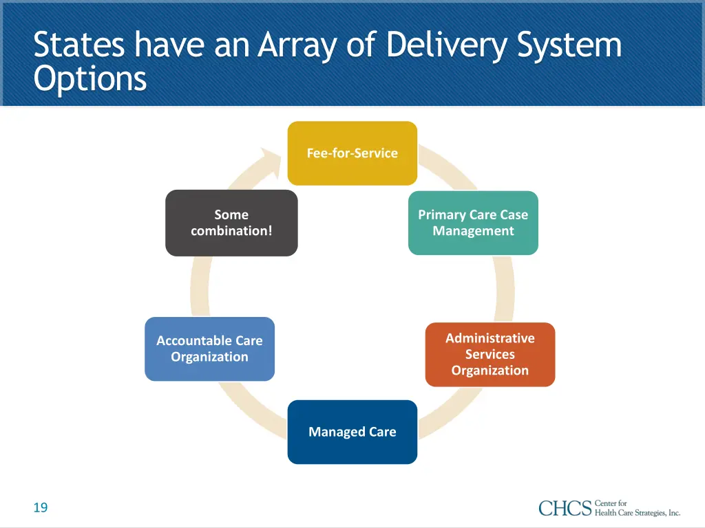 states have an array of delivery system options
