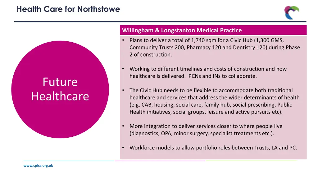 health care for northstowe 3