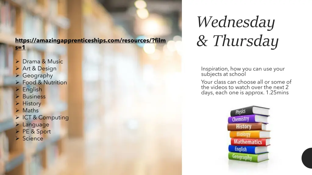 wednesday thursday