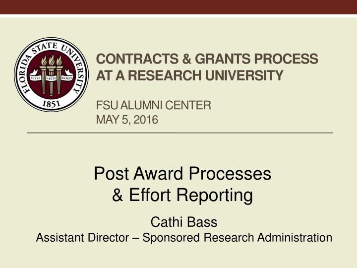 contracts grants process at a research university