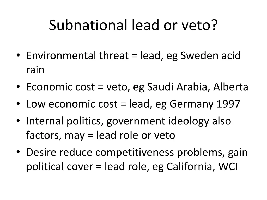 subnational lead or veto