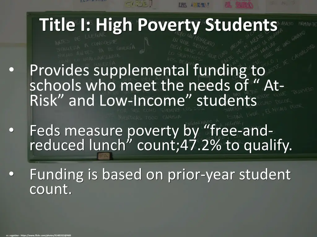 title i high poverty students