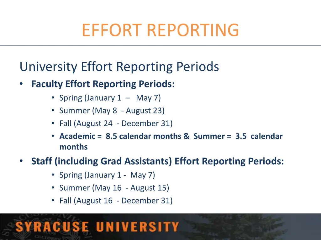 effort reporting 1
