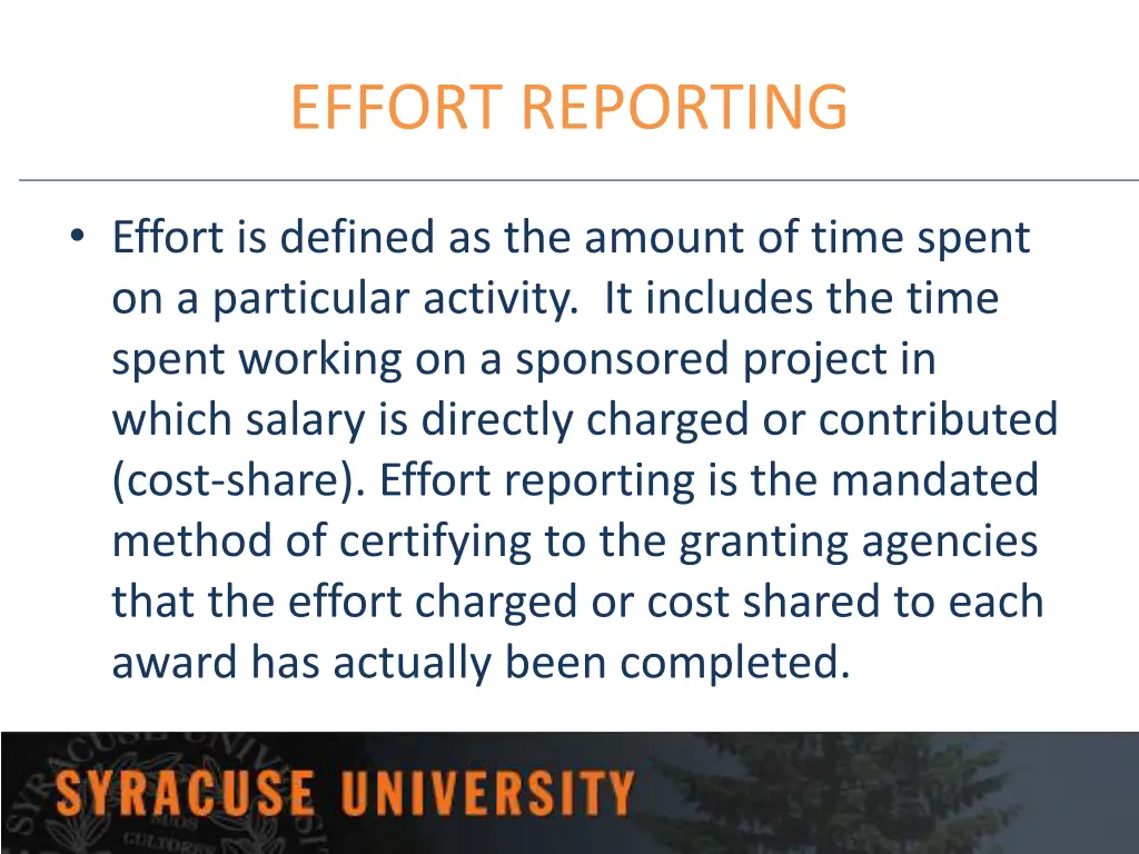 effort reporting 2