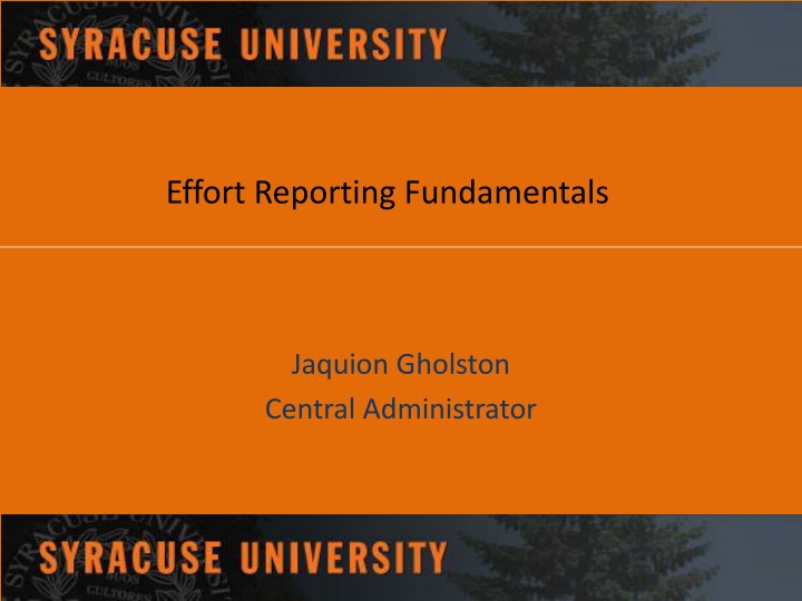effort reporting fundamentals