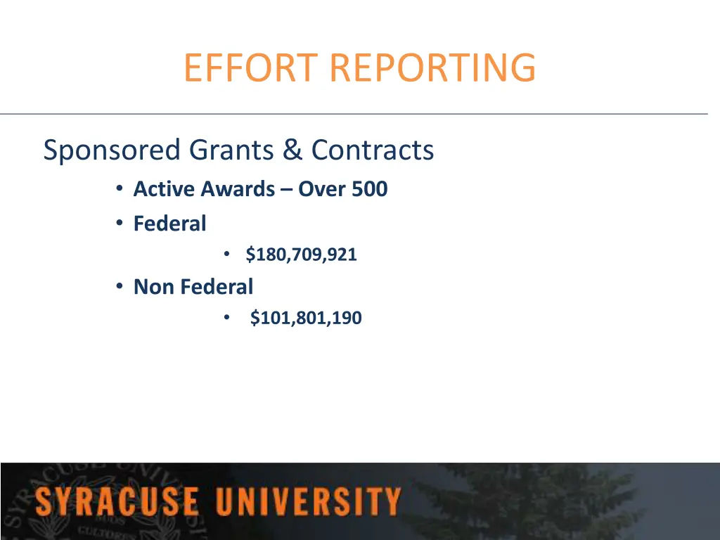 effort reporting