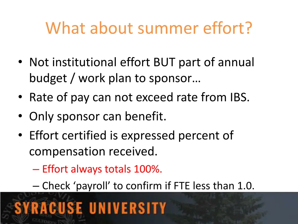 what about summer effort