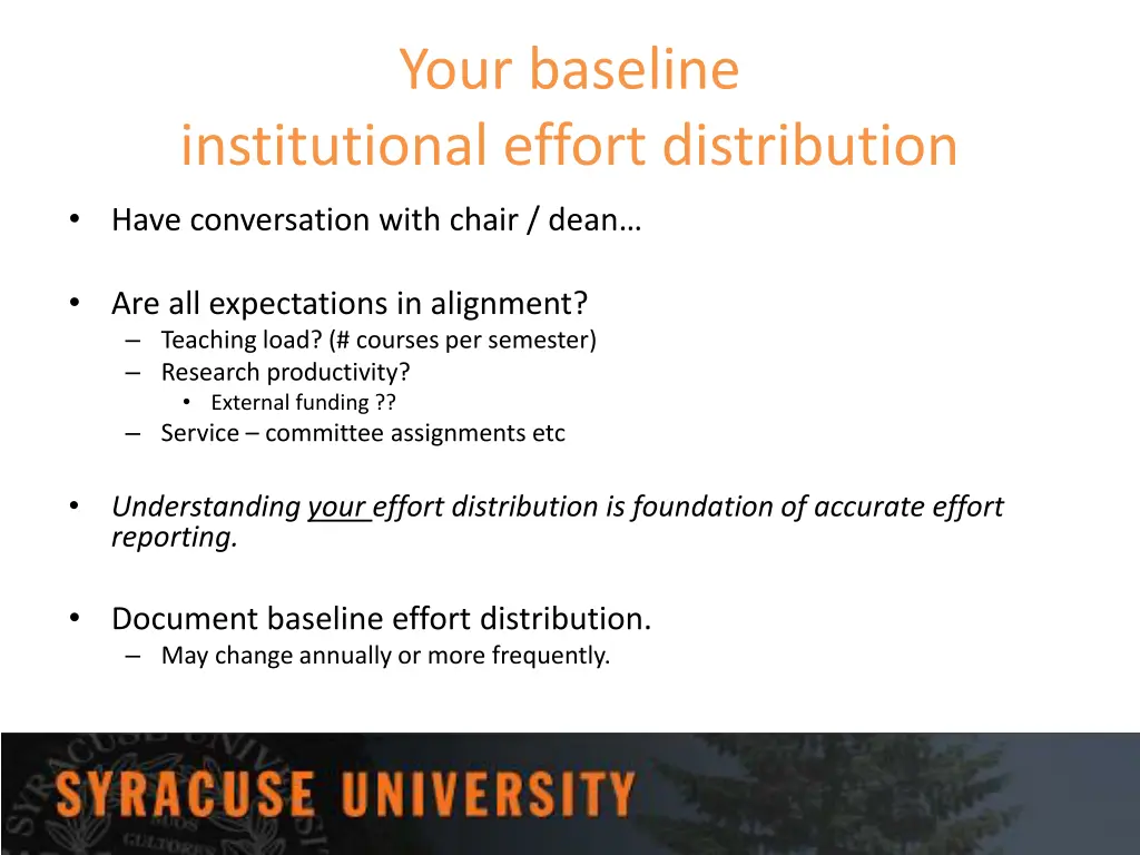 your baseline