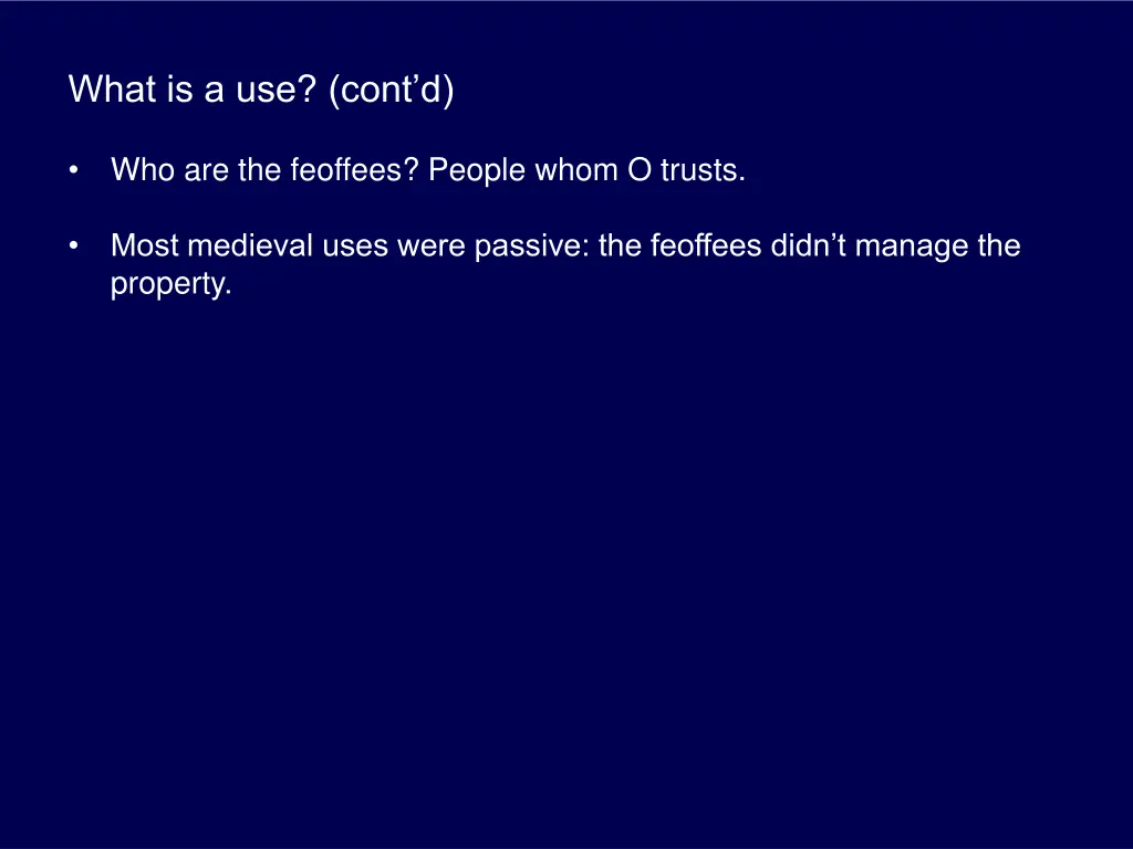 what is a use cont d
