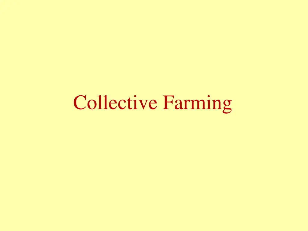 collective farming