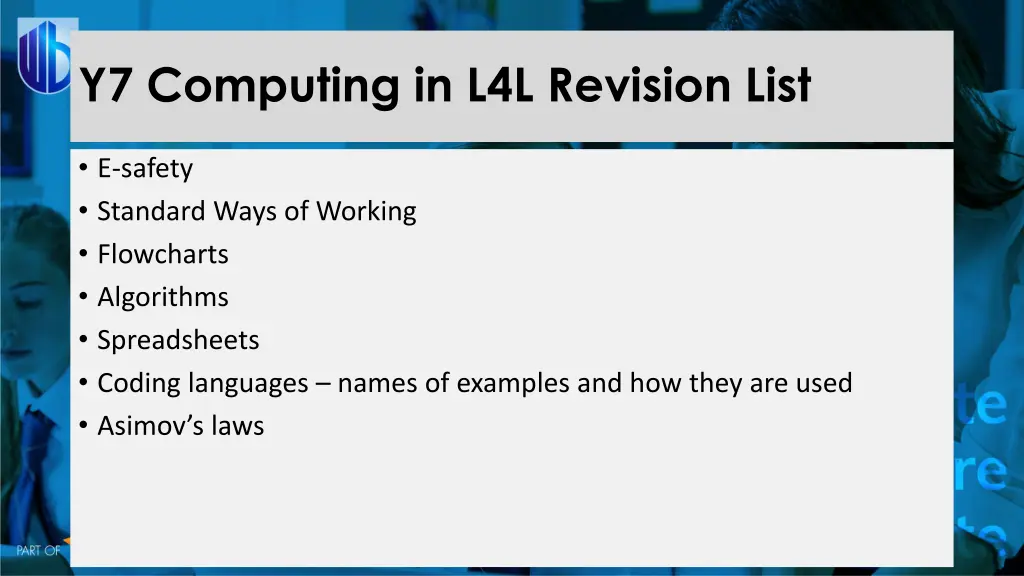 y7 computing in l4l revision list
