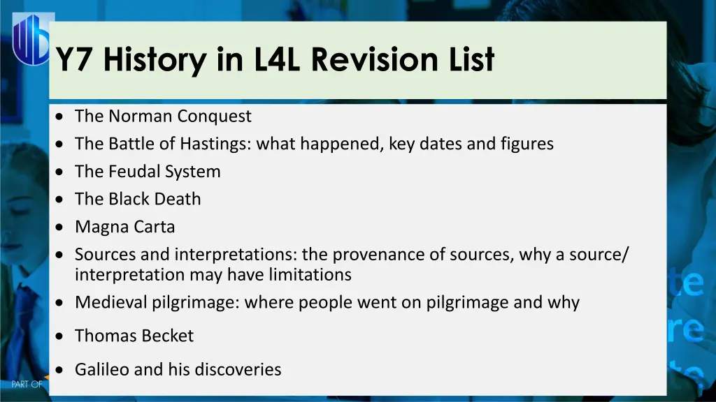 y7 history in l4l revision list