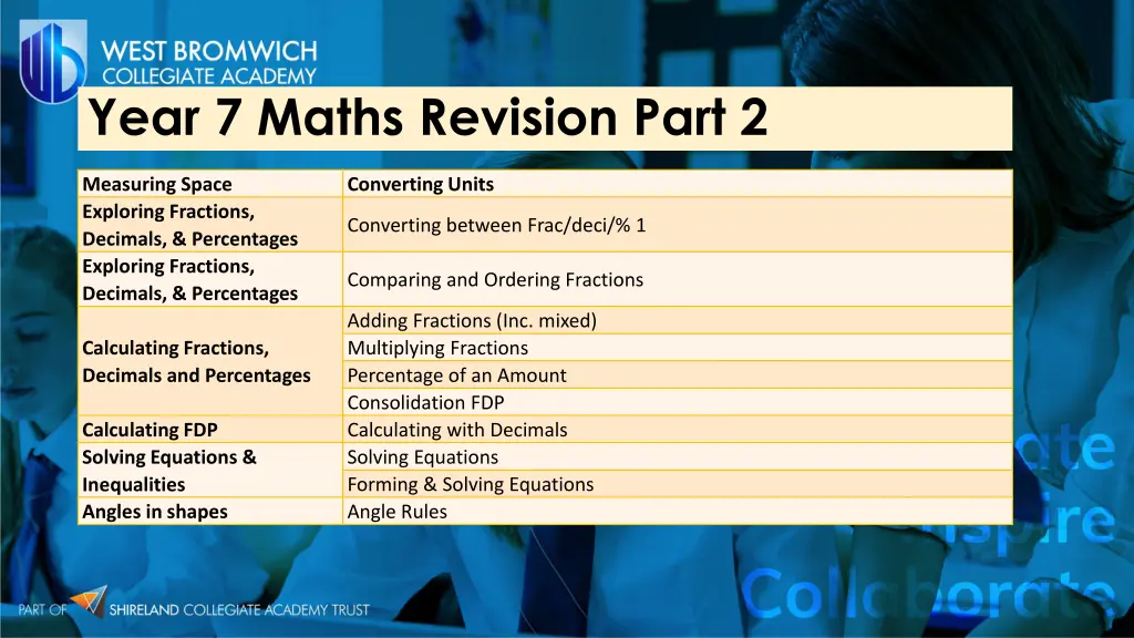 year 7 maths revision part 2
