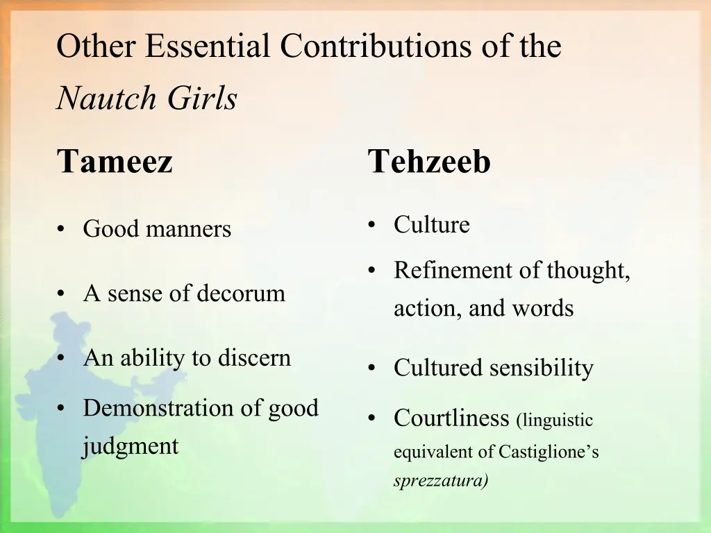 other essential contributions of the nautch girls