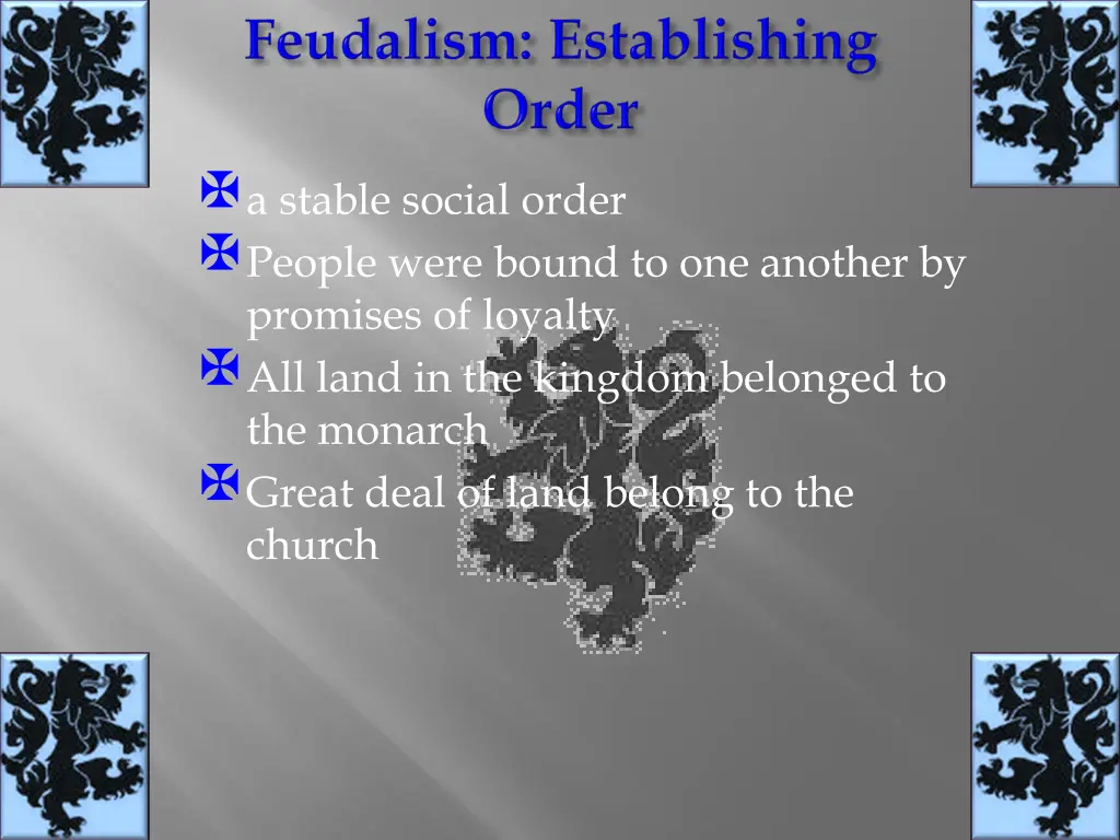 a stable social order people were bound