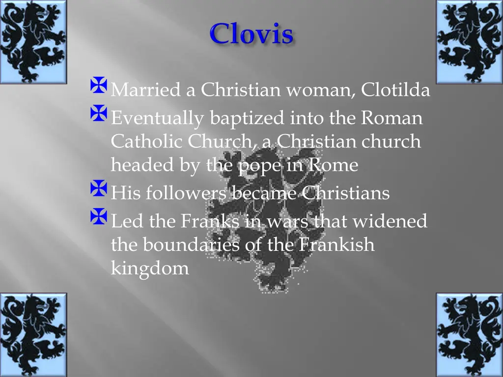 married a christian woman clotilda eventually
