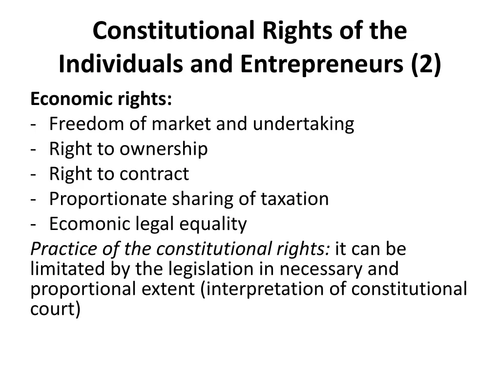 constitutional rights of the individuals 1