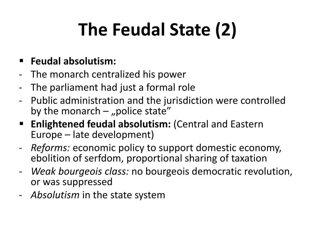 the feudal state 2