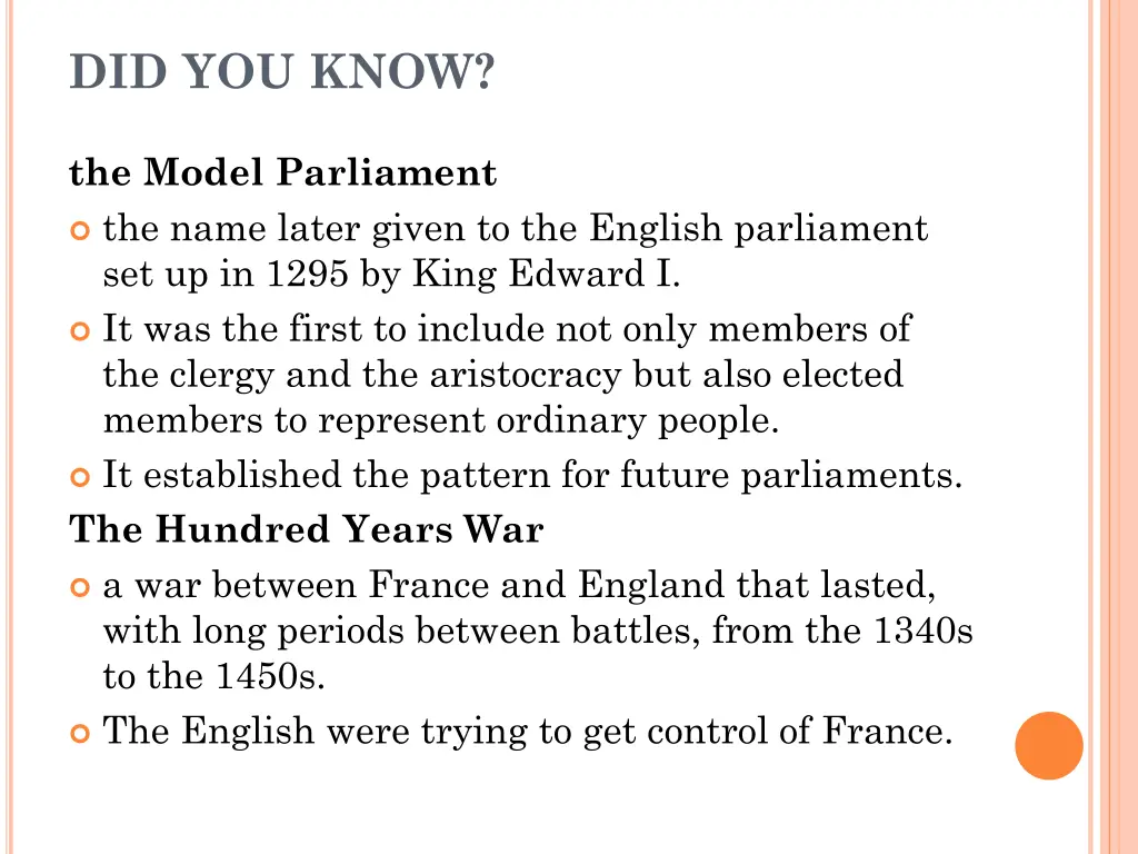 did you know 1