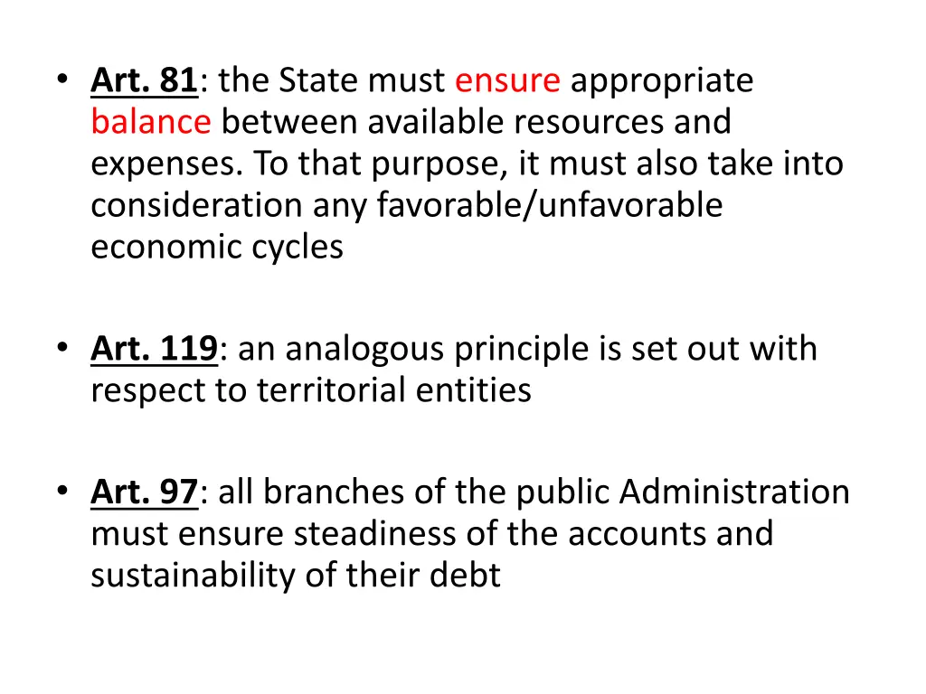 art 81 the state must ensure appropriate balance